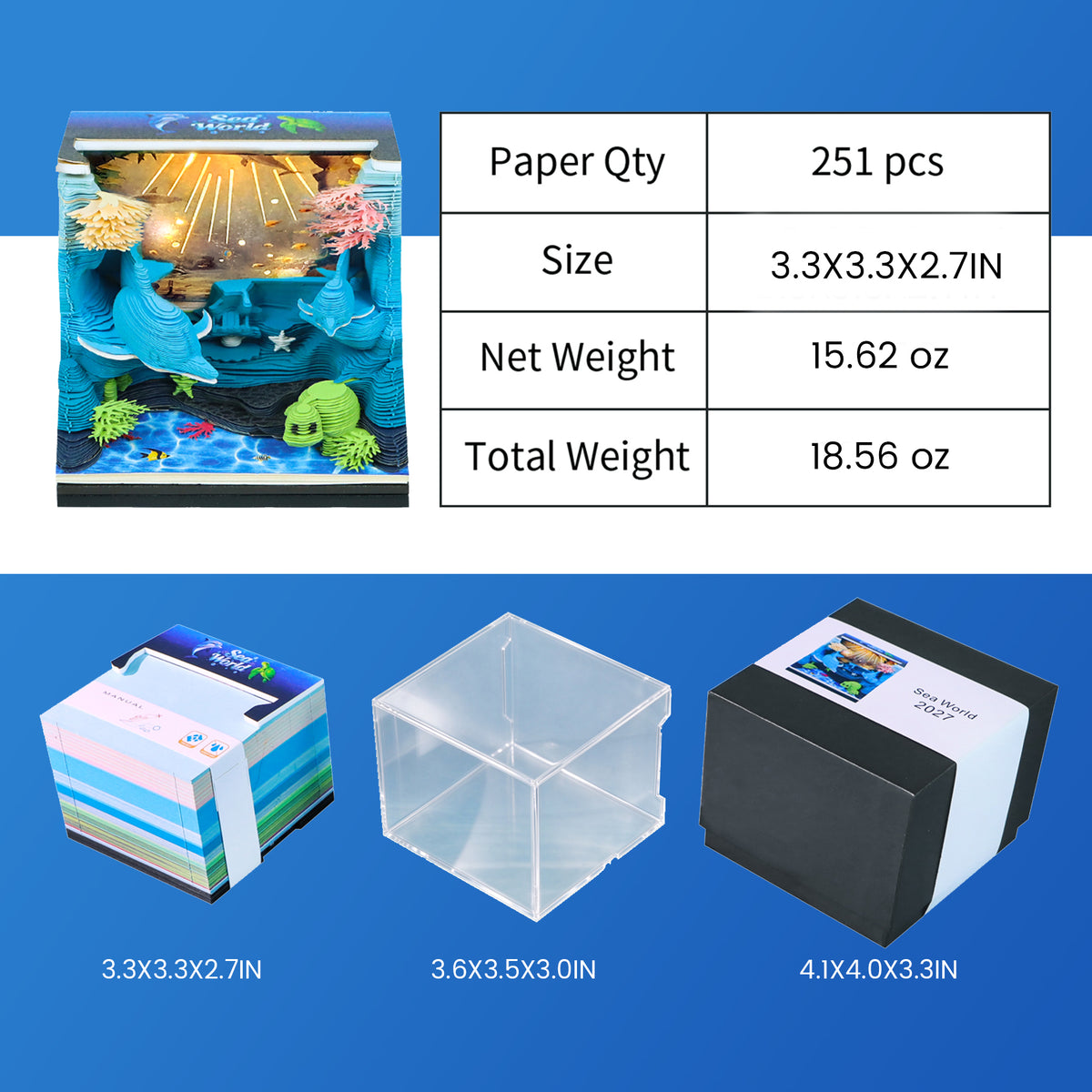 2027 Underwater World 3D Calendar