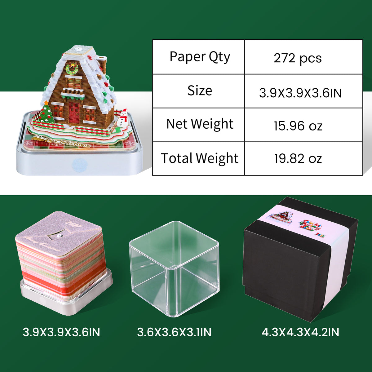 2027 Snow Hut 3D Calendar
