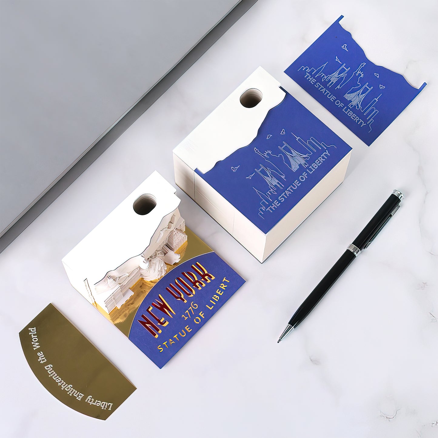 Statue of Liberty 3D Art Memo Pad