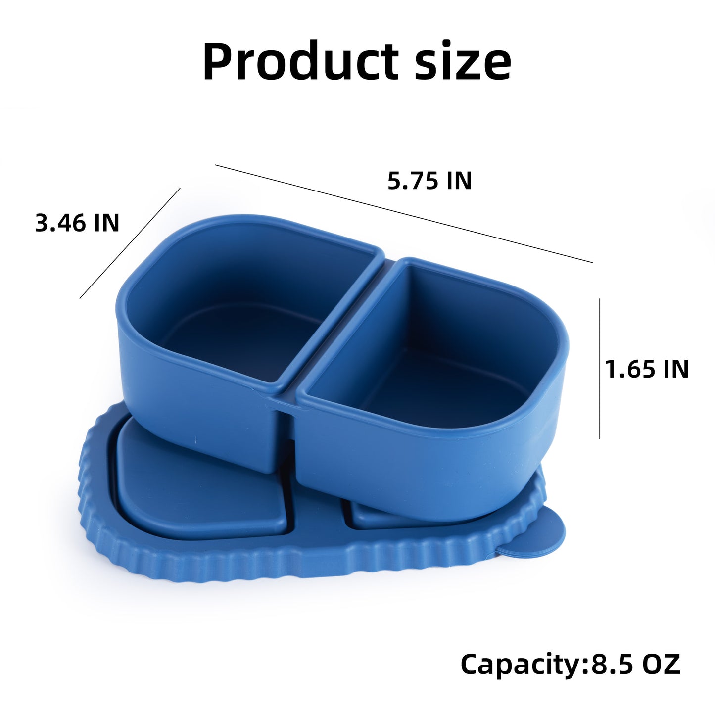 8.5 OZ Silicone Snack Container with Lids 2 Sets