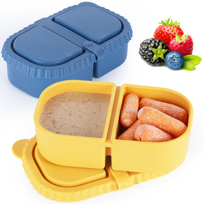 8.5 OZ Silicone Snack Container with Lids 2 Sets