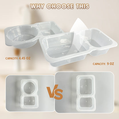 9OZ Reusable Snack Containers with Lids 20 Sets