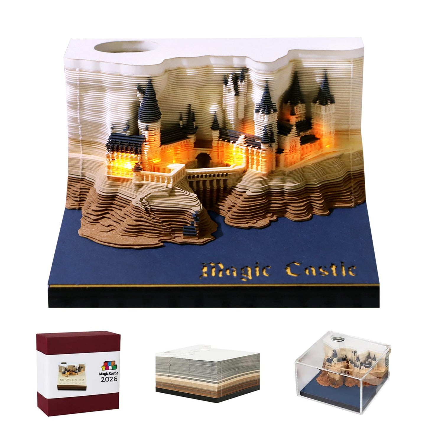 3D Magic Castle Time Piece Calendar 2026