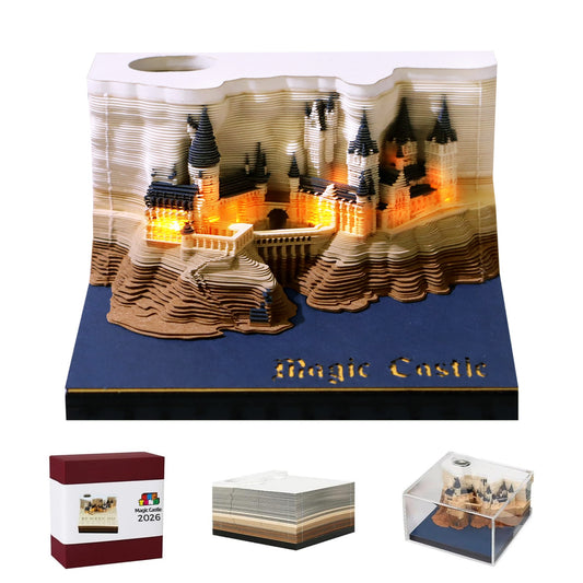 3D Magic Castle Time Piece Calendar 2026