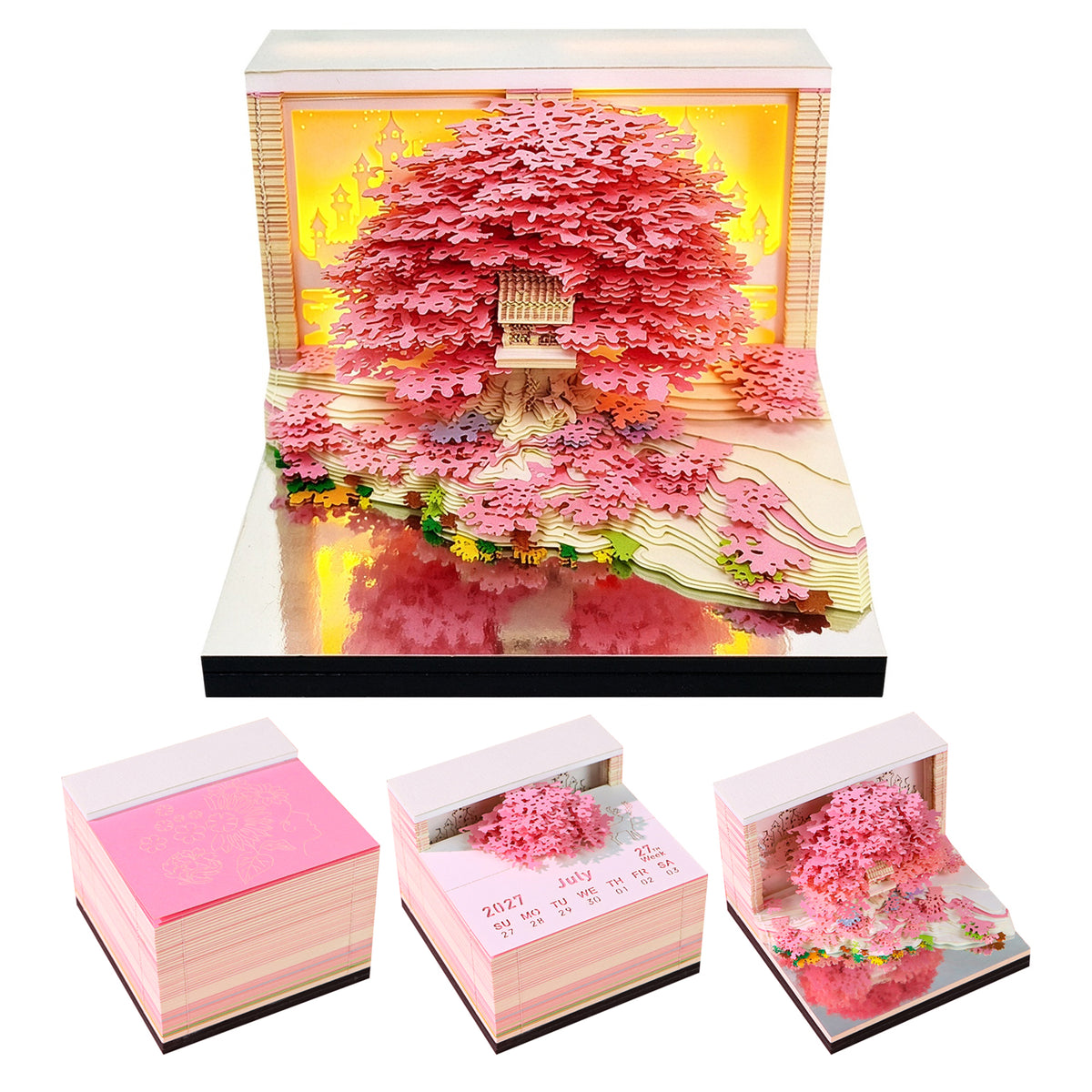 2027 Pink Tree Calendar