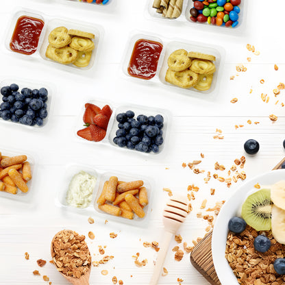 9OZ Reusable Snack Containers with Lids 40 Sets