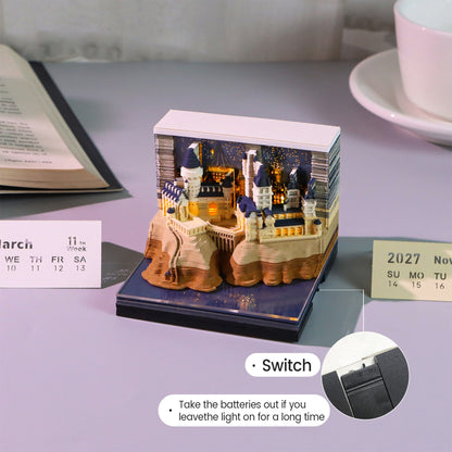 2027 3D Fairytale Castle Paper Carving Calendar