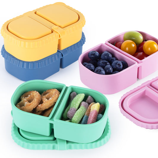 8.5 OZ Silicone Snack Container with Lids 4 Sets