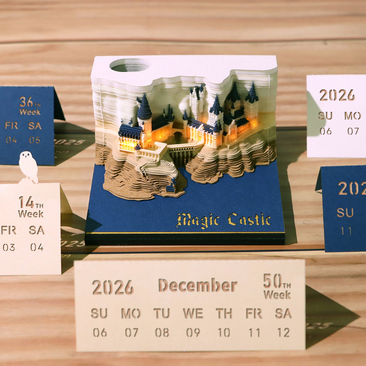 3D Magic Castle Time Piece Calendar 2026