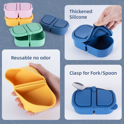 8.5 OZ Silicone Snack Container with Lids 4 Sets