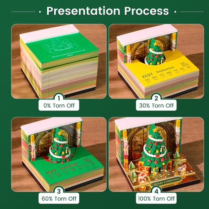 2027 Christmas Tree Sculpture 3D Calendar