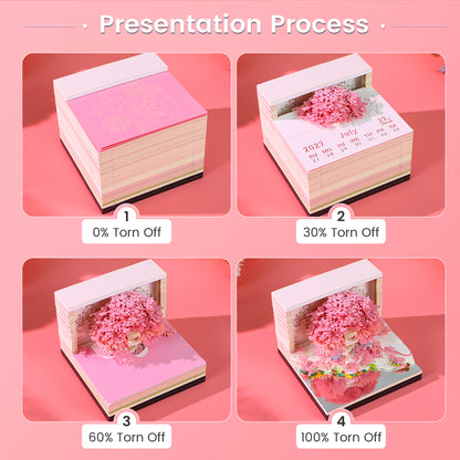 2027 Pink Tree Calendar