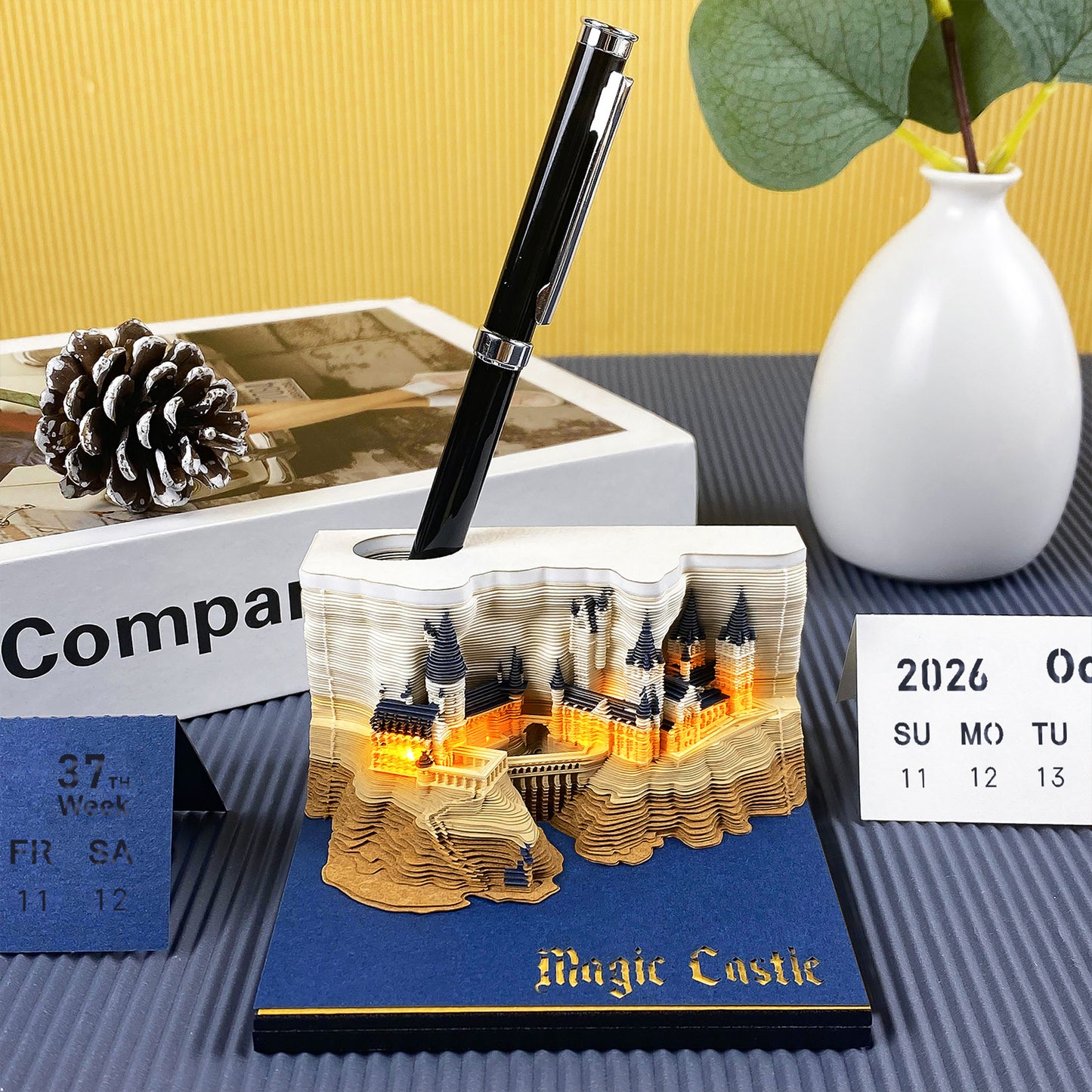 3D Magic Castle Time Piece Calendar 2026