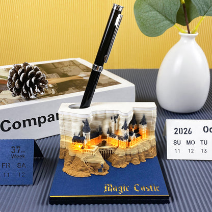 3D Magic Castle Time Piece Calendar 2026