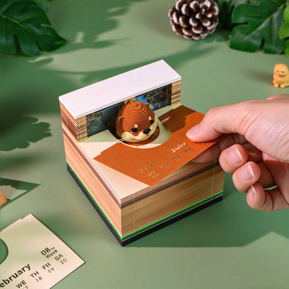 2027 Otter 3D Calendar