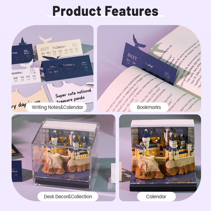 2027 3D Fairytale Castle Paper Carving Calendar