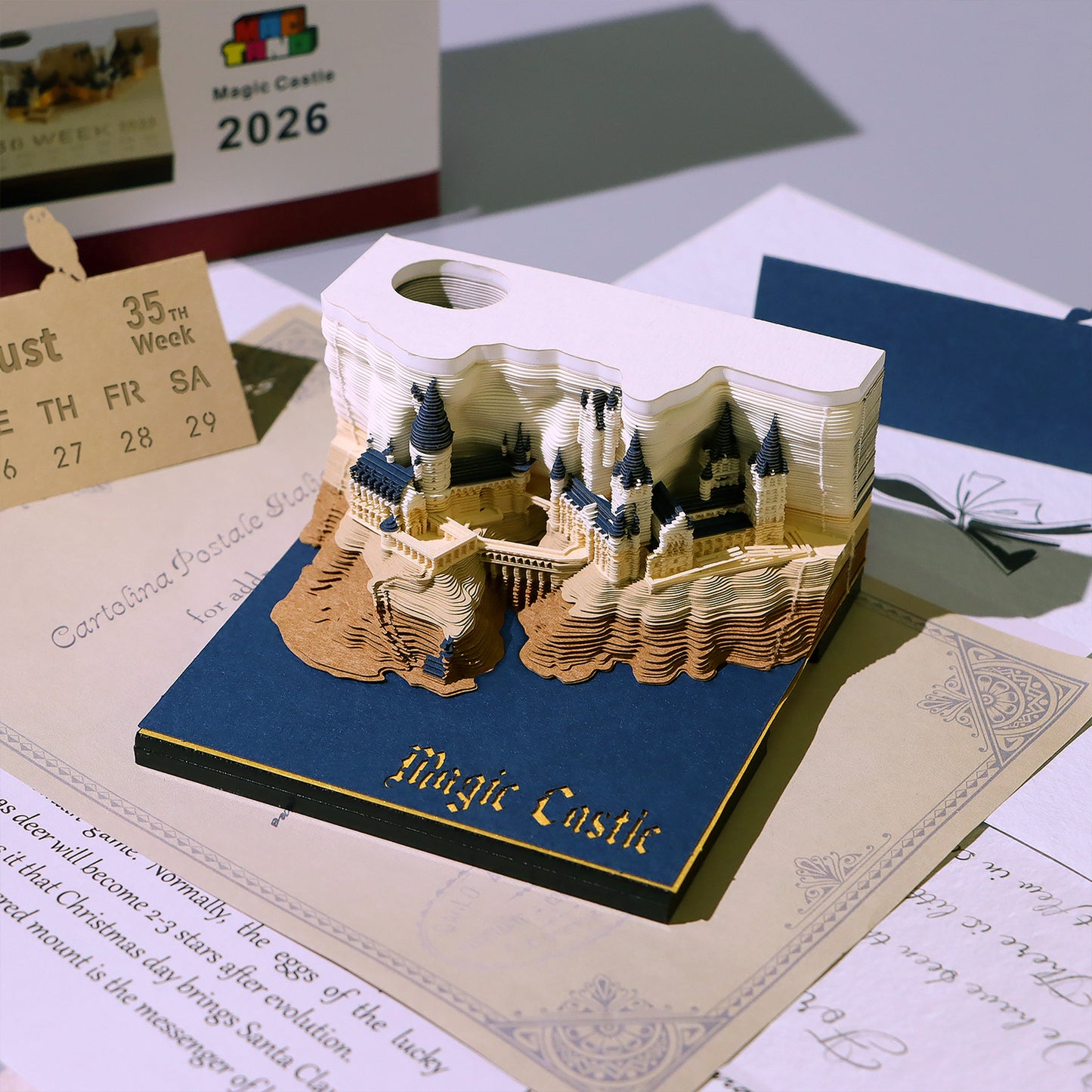 3D Magic Castle Time Piece Calendar 2026