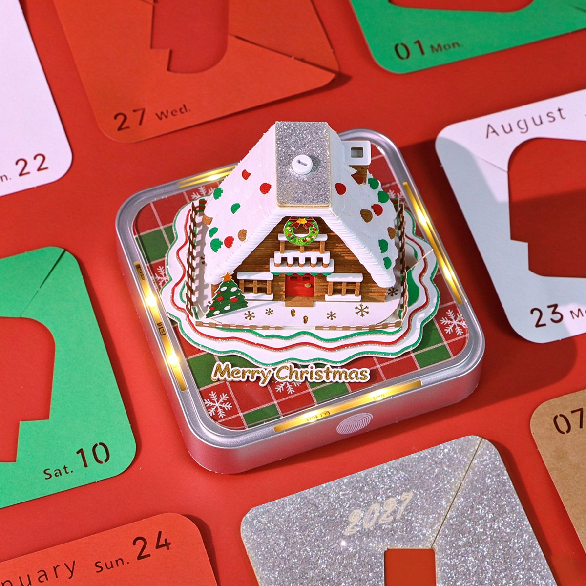 2027 Snow Hut 3D Calendar