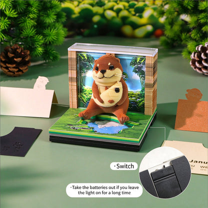 2027 Otter 3D Calendar