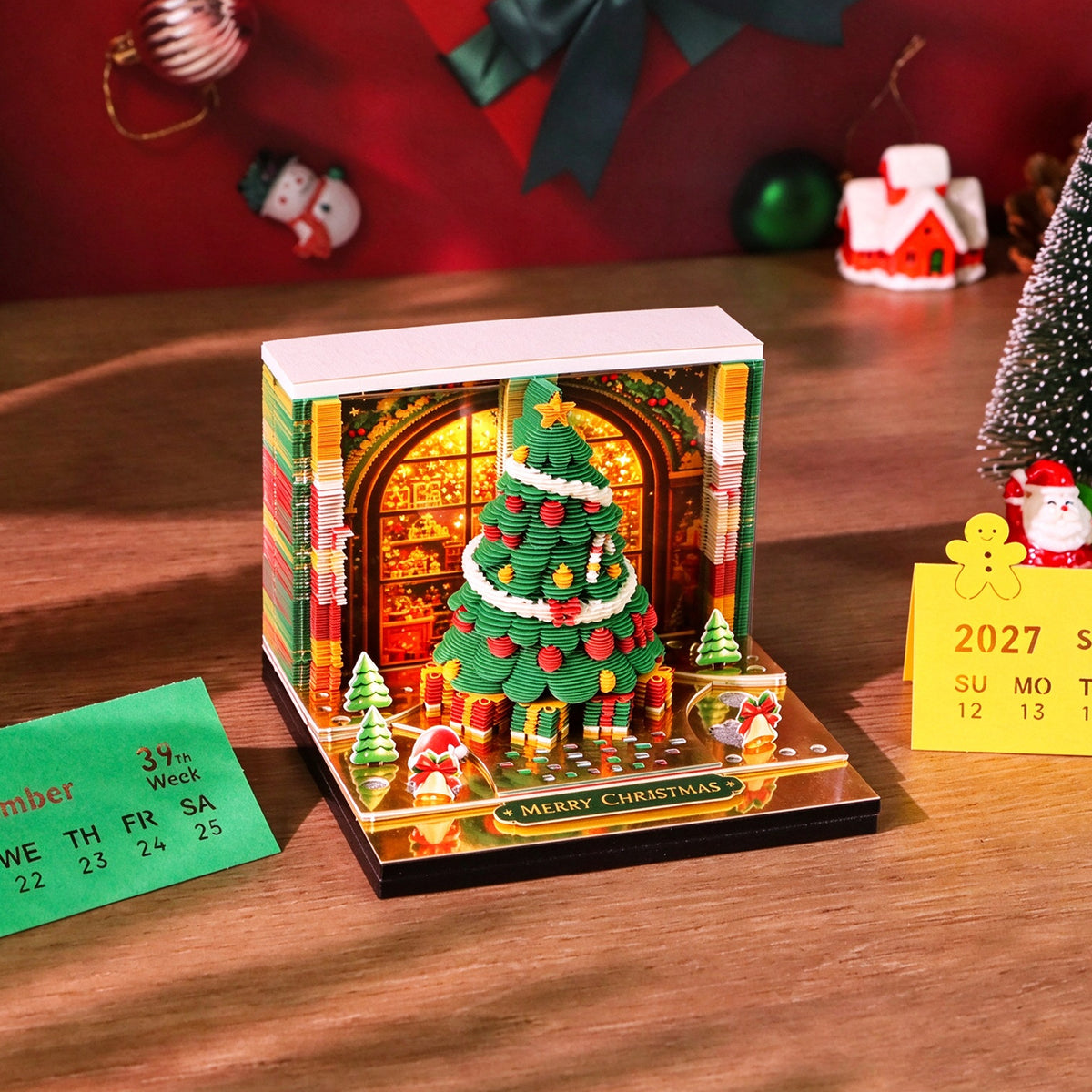 2027 Christmas Tree Sculpture 3D Calendar
