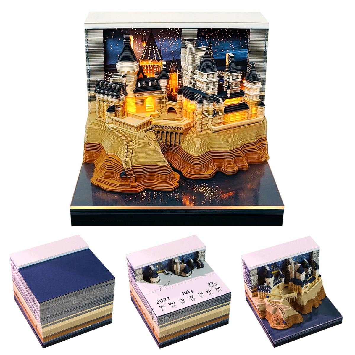 2027 3D Fairytale Castle Paper Carving Calendar